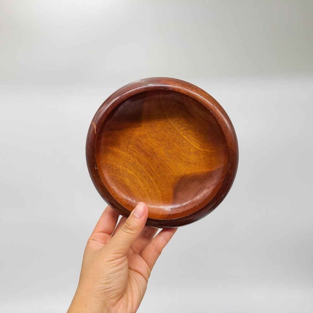 Mahogany Wooden Salad Bowl Spoon Set, Brown, Haiti - Picture 9 of 9